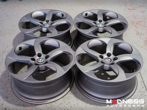 Alfa Romeo Giulia Wheels - Set of 4 - Genuine Alfa - 18" - 5 Spoke - Charcoal Finish Alfa Romeo Giulia Wheels - Set of 4 - Genuine Alfa - 18" - 5 Spoke - Charcoal Finish